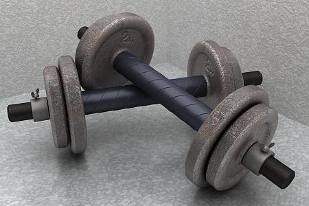 Dumbbell fitness equipment 3d model