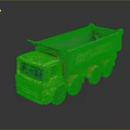 Yellow Toy Construction Truck With Open Bed And Black Wheels