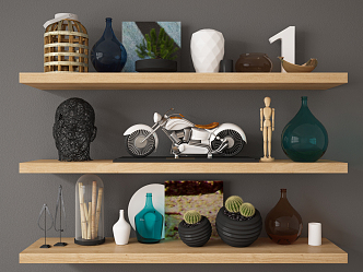 Modern wall shelf 3d model