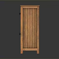 Rustic Wooden Storage Cabinet With Double Doors Handle Details And Natural Wood Texture