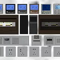 Modern Switch Panels With Various Designs And Functional Features For Home Use 3d model