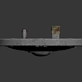 Medieval Wooden Shield With Round Metal Center And Riveted Border Design