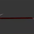 Red Long Spiked Tool With Sharp Ends On Gray Background 3d model