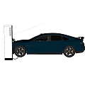Black Electric Sports Coupe Charging at XIONGM Station with Modern Sleek Design