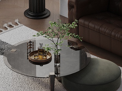 Modern coffee table model