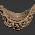 Decorative Copper Mask With Intricate Spiral Patterns And Ornate Carvings Details