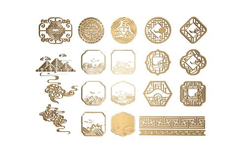 new chinese style carved 3d model