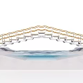 Modern Bridge Landscape Arch Bridge 3d model