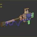 Turret Machine Gun Heavy Machine Gun Turret Sci-fi Tower Defense Game Tower Defense Sci-fi Turret Game Turret 3d model