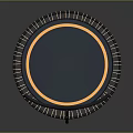 Round Trampoline Fitness Equipment With Blue Jumping Surface Yellow Edge And Black Handlebar