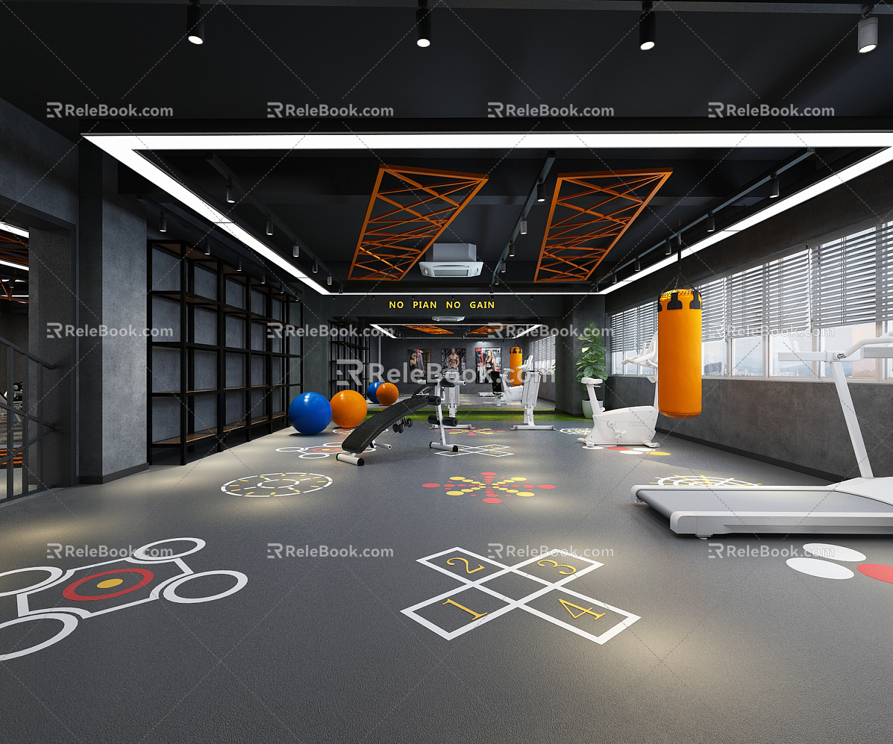 Modern Gym 3d model