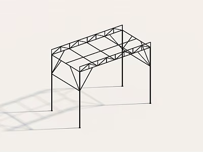 Industrial Equipment Heavy Duty Metal Frame Structural Support System Components 3d model