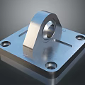 Precision Engineered Metal Mounting Bracket Featuring Square Base Vertical Hole And Multiple Mounting Holes