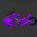 Purple Futuristic Motorcycle Concept With Sleek Body And Black Wheels