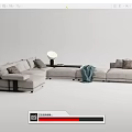Modern Multiplayer Sofa 3d model