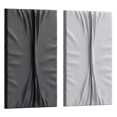 Decorative Photo Wall With Black And White Wrinkled Texture For Modern Decor 3d model