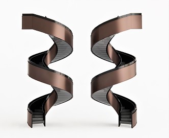 modern spiral staircase 3d model