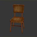 Solid Wooden Single Chair With Minimalist Design Natural Wood Finish And Simple Structure