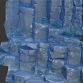 Natural Stone Rock Structures With Green Plants Growing In Crevices Design