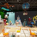 Disney Themed Mall Store With Cartoon Characters Toys Decorations Lighting And Kids Shopping Area
