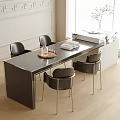 Dining table and chair combination 3d model