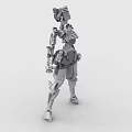 Building Blocks Humanoid Robot With Mechanical Structure And Articulated Joints Design 3d model