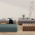 Modern Sofa Stool Bed End Stool Sofa Stool Low Stool 3d model