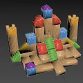 Castle Building Blocks 3d model