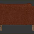 Comfortable Red Two Seater Sofa With Wooden Legs And Modern Design