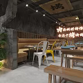Asian BBQ Restaurant With Modern Interior Wooden Seating And Quality Grilled Meats