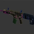 Modern Tactical Rifle With Top Rail Magazine And Sleek Black Design