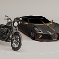 Car Motorcycle sports car 3d model