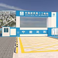 China Construction Site Standard Gate 3d model