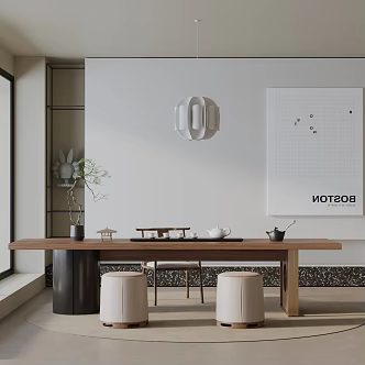 Modern table combination 3d model