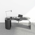 Modern Desk Desk and Chair Computer Desk Workbench Desk Table and Chair Table 3d model