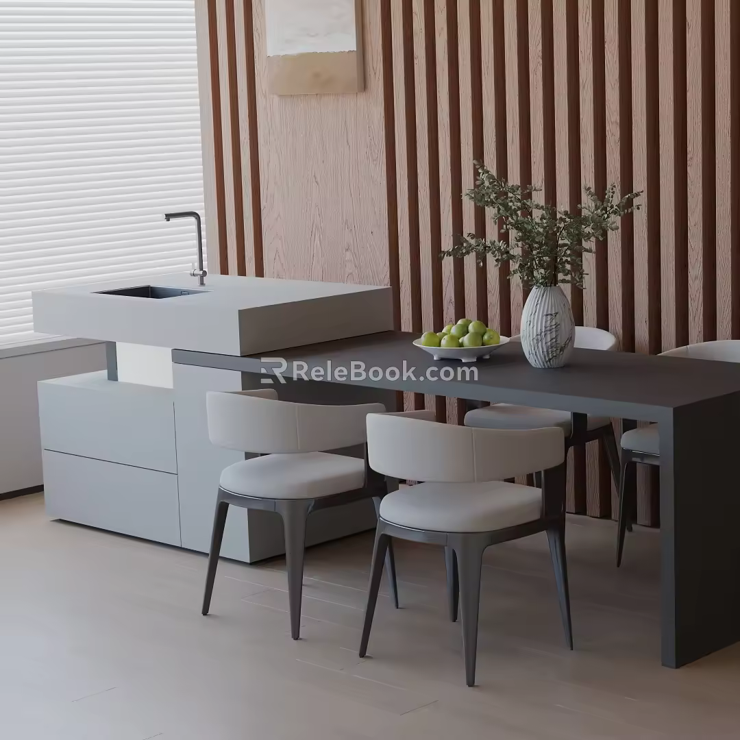 Modern table combination 3d model