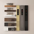 Other hardware elevator button floor display elevator button elevator screen 3d model