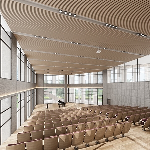 Modern multi-function hall 3d model