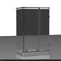 Modern Transparent Glass Shower Sauna Enclosure With Sleek Design And White Base