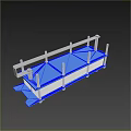 Heavy Duty Blue Platform Equipment Featuring Metal Frame And Support Poles