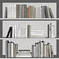 Three Tiered Illuminated Bookshelf With Neatly Arranged Neutral Tones Books And Magazines