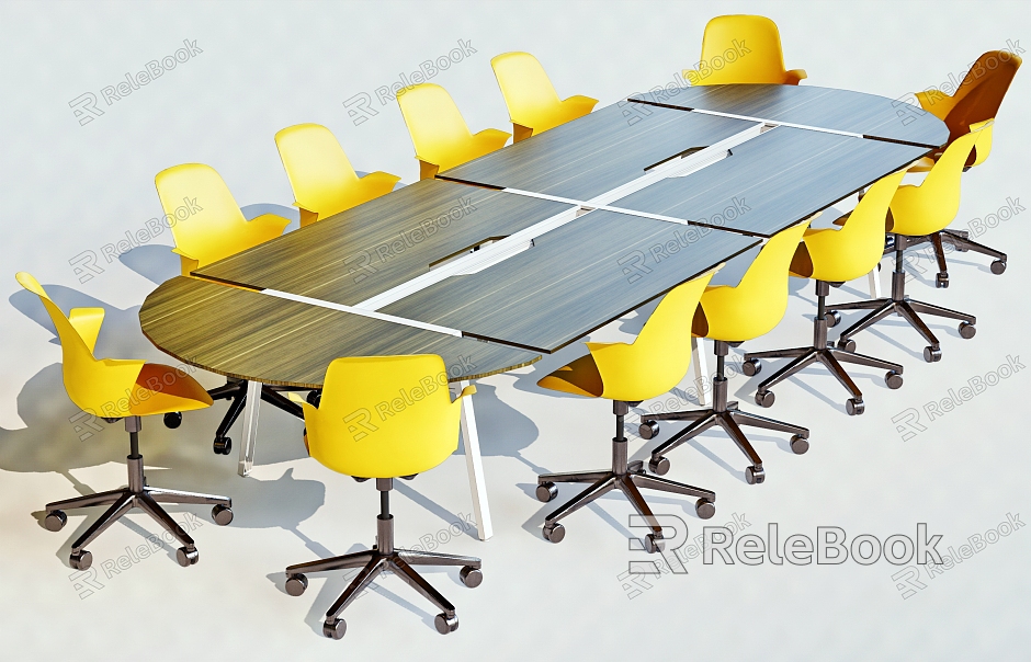 Modern Conference Table and Chair model