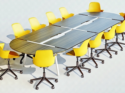 Modern Conference Table and Chair model