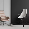 Modern Brown and White Office Chairs With Ergonomic Design For Workspace