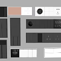 Switch socket panel combination 3d model