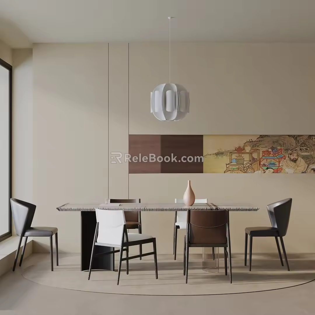 Modern dining table 3d model