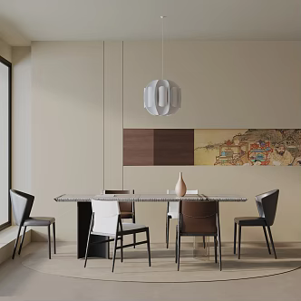 Modern dining table 3d model