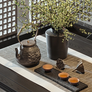 New Chinese Tea Set 3d model