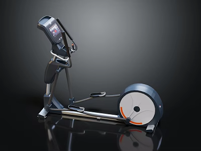 Elliptical Trainer Fitness Equipment With Digital Display Sturdy Frame And Modern Design 3d model