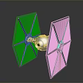 Detailed Scale Starfighter Spacecraft Model With Twin Wings And Central Body